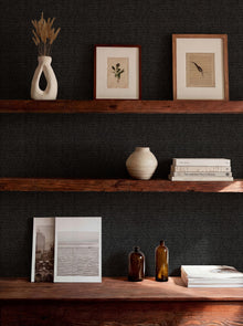 D00224 Yuca Black Raffias Eco Wallpaper by Coordonné