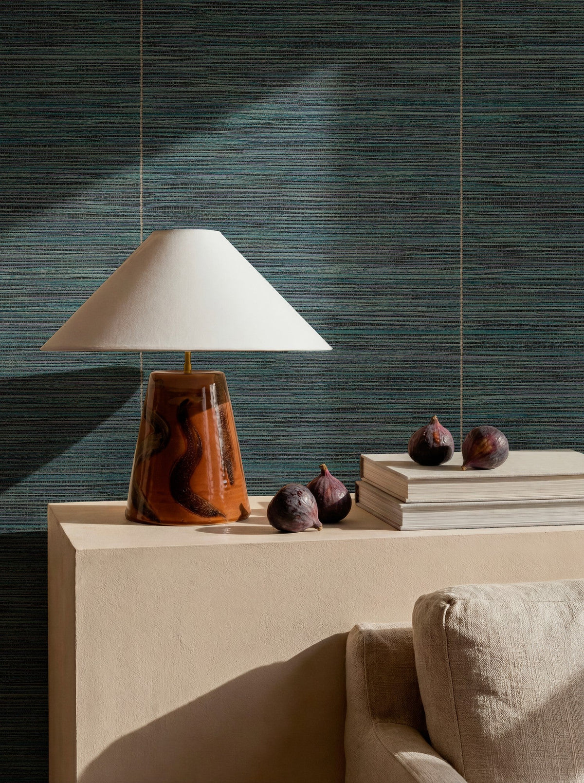D00226 Cañizo Blue/Navy Raffias Eco Wallpaper by Coordonné