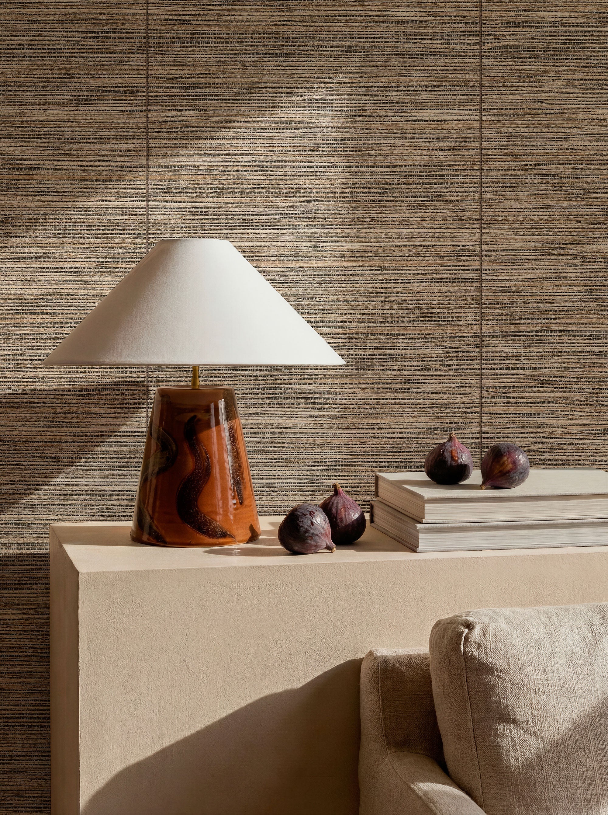 Cañizo Beige/Nude Raffias Eco Wallpaper by Coordonné