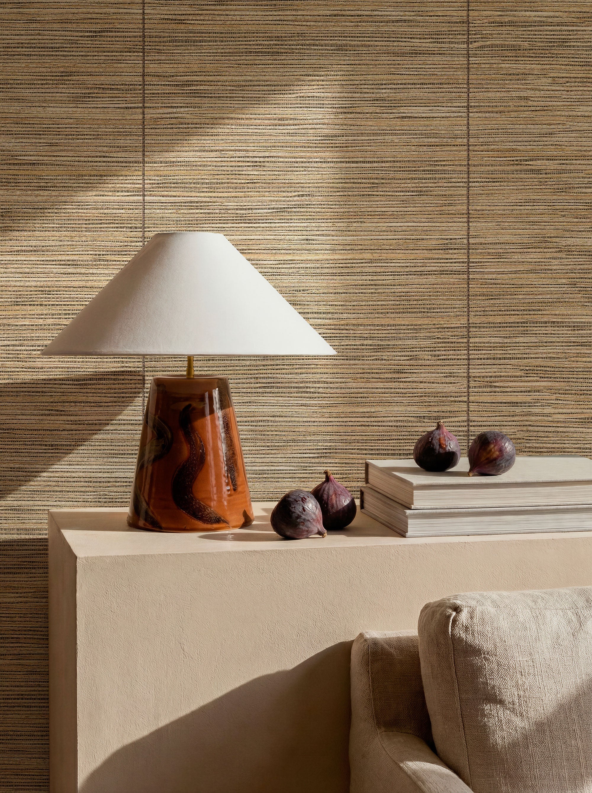 Cañizo Beige/Nude 2 Raffias Eco Wallpaper by Coordonné