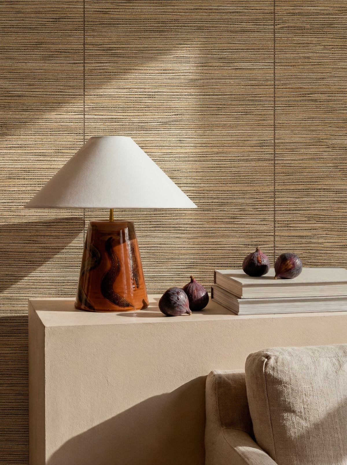 D00231 Cañizo Beige/Nude 2 Raffias Eco Wallpaper by Coordonné