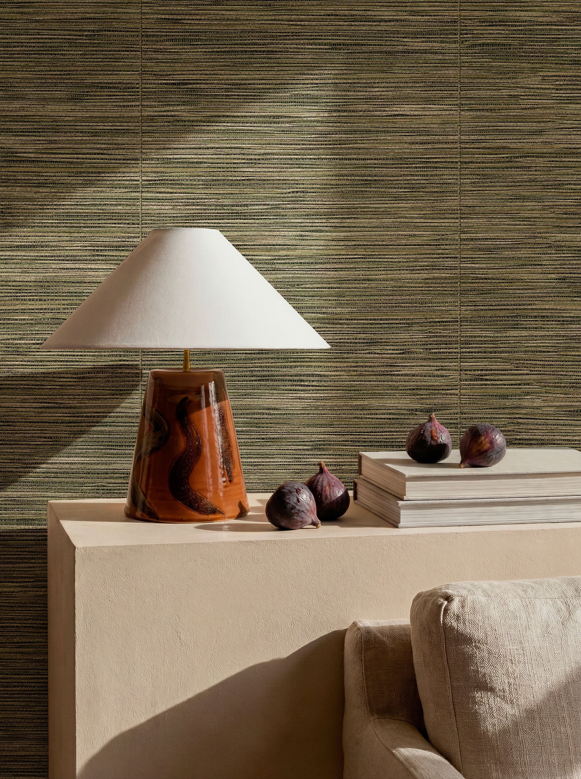Cañizo Green Raffias Eco Wallpaper by Coordonné