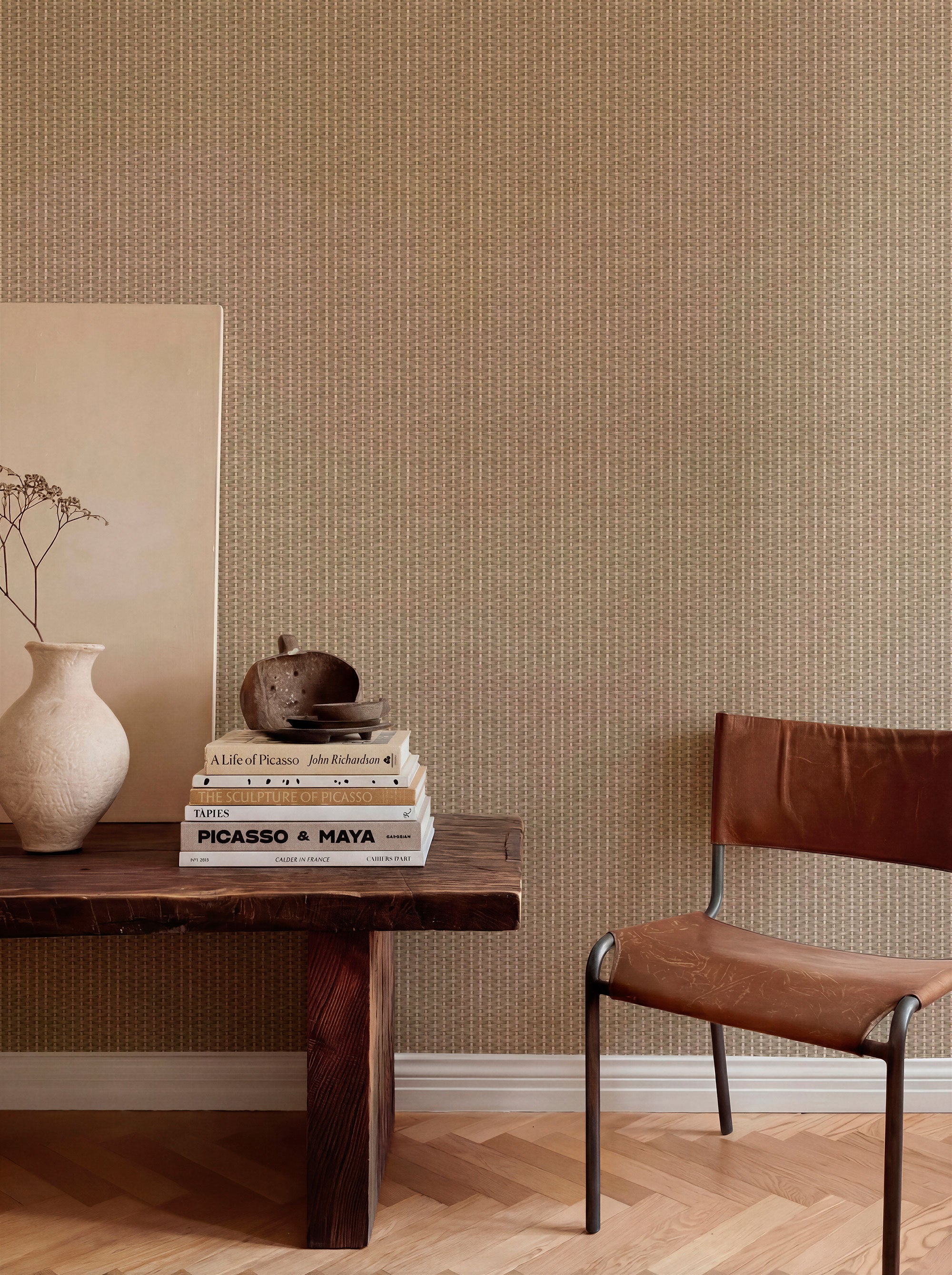 Kuba Beige/Nude Raffias Eco Wallpaper by Coordonné