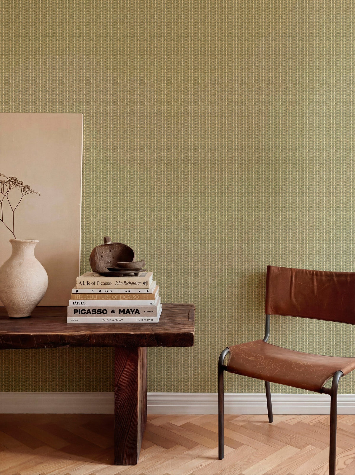 D00240 Kuba Green Raffias Eco Wallpaper by Coordonné
