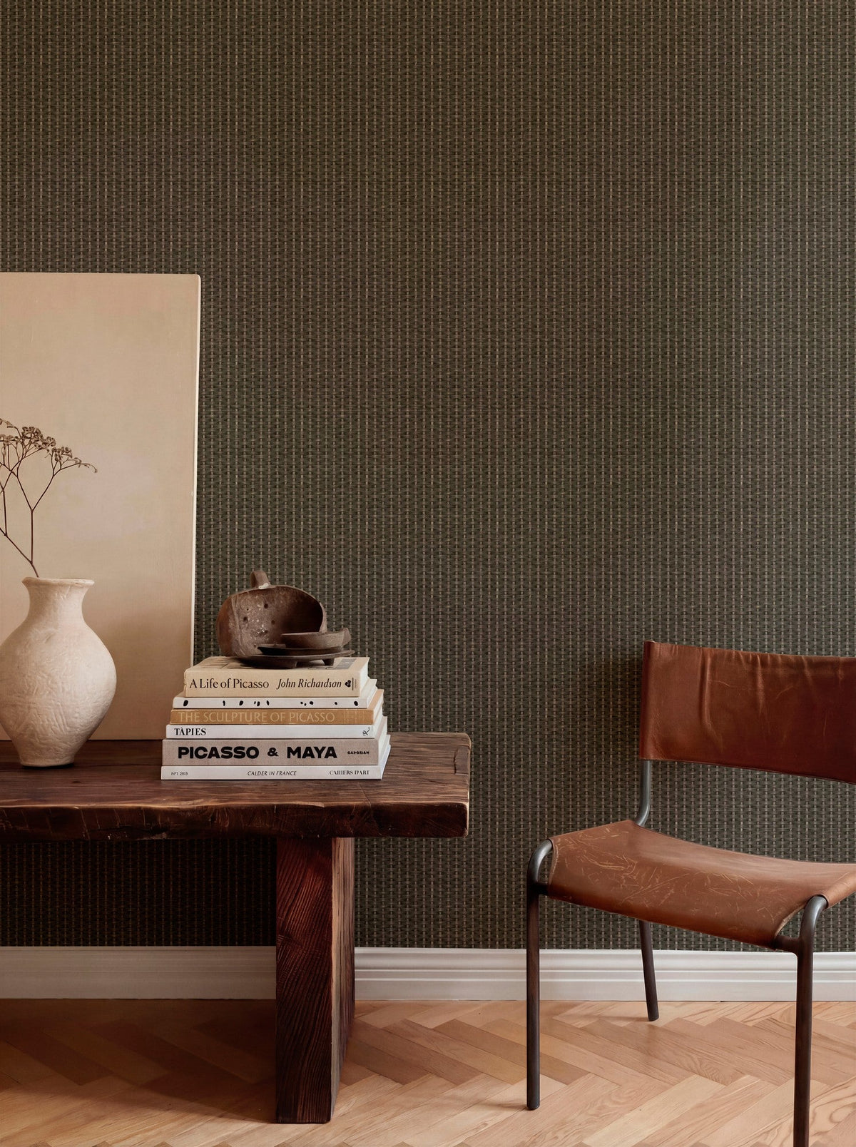 D00241 Kuba Black Raffias Eco Wallpaper by Coordonné