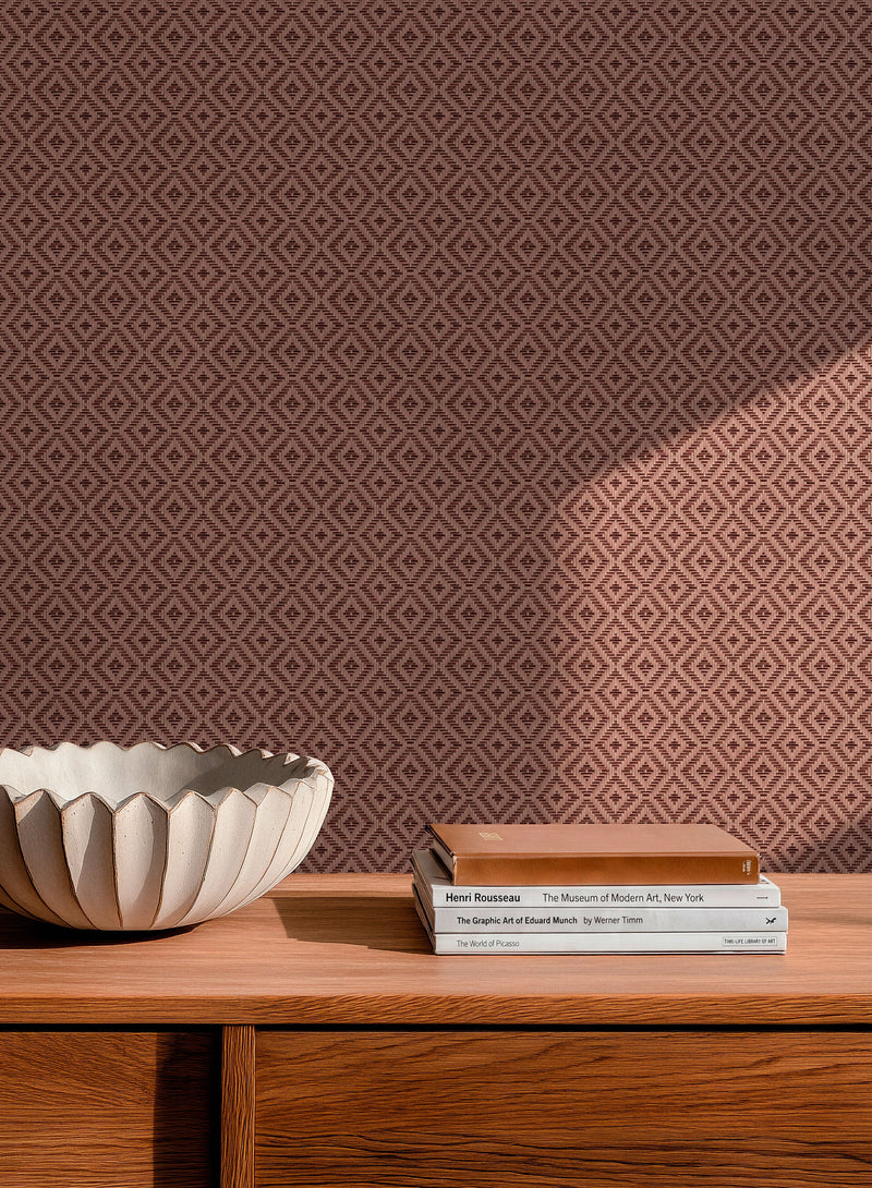 Mimbre Pink/Lilac Raffias Eco Wallpaper by Coordonné