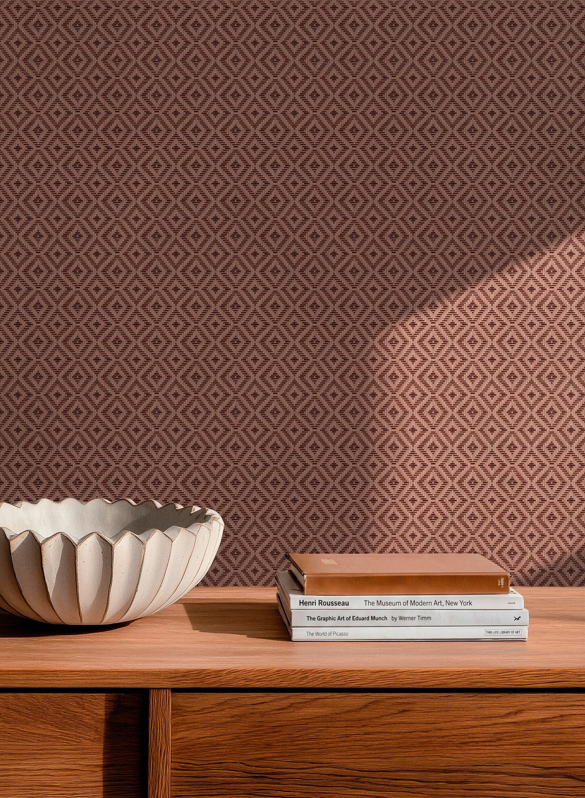 D00242 Mimbre Pink/Lilac Raffias Eco Wallpaper by Coordonné