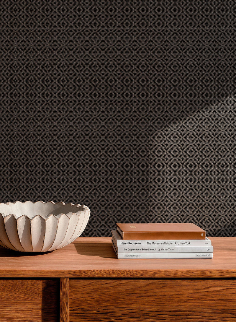 Mimbre Black Raffias Eco Wallpaper by Coordonné