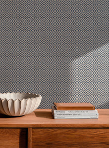 Mimbre Blue/Navy Raffias Eco Wallpaper by Coordonné