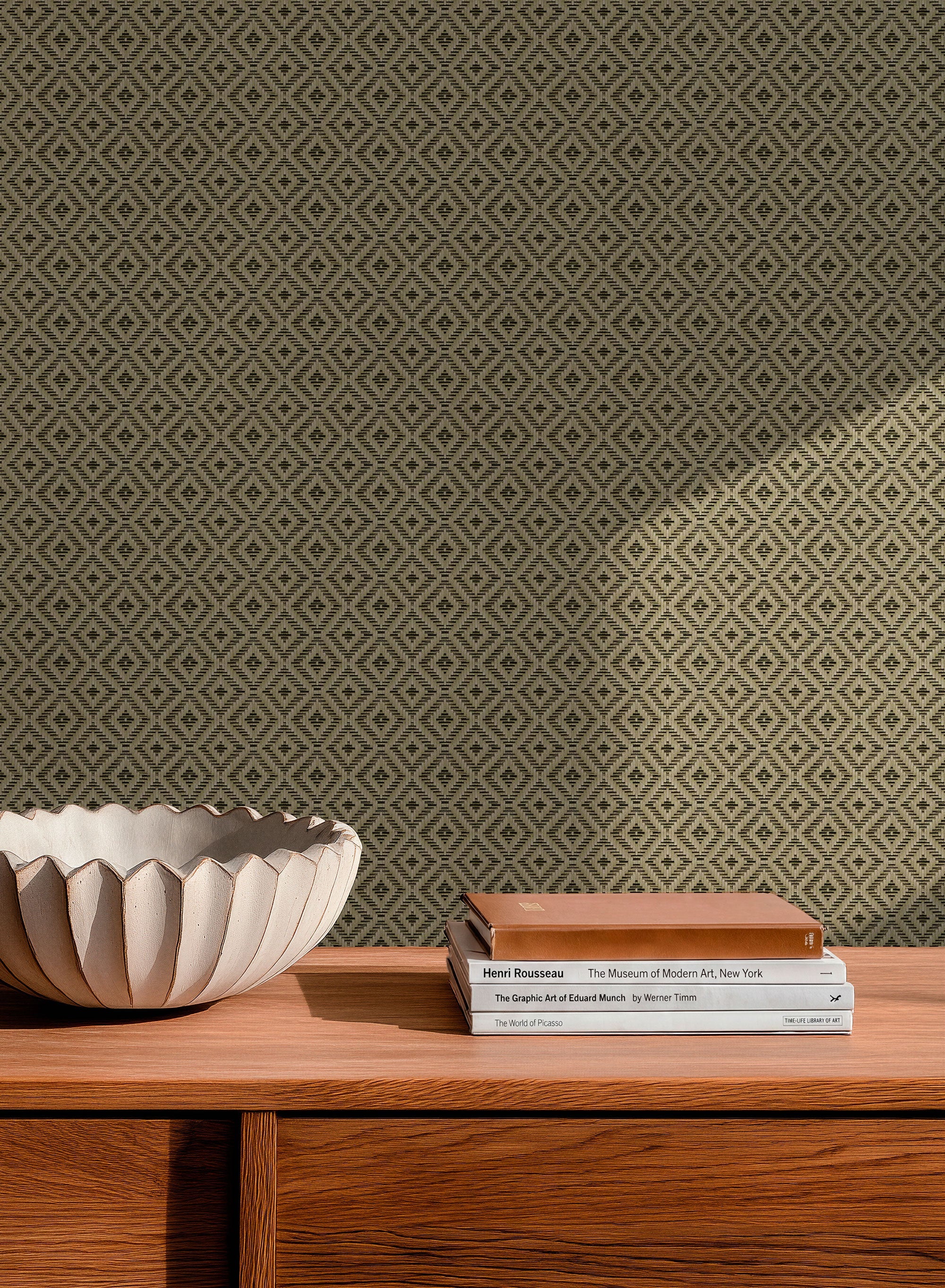 Mimbre Green Raffias Eco Wallpaper by Coordonné