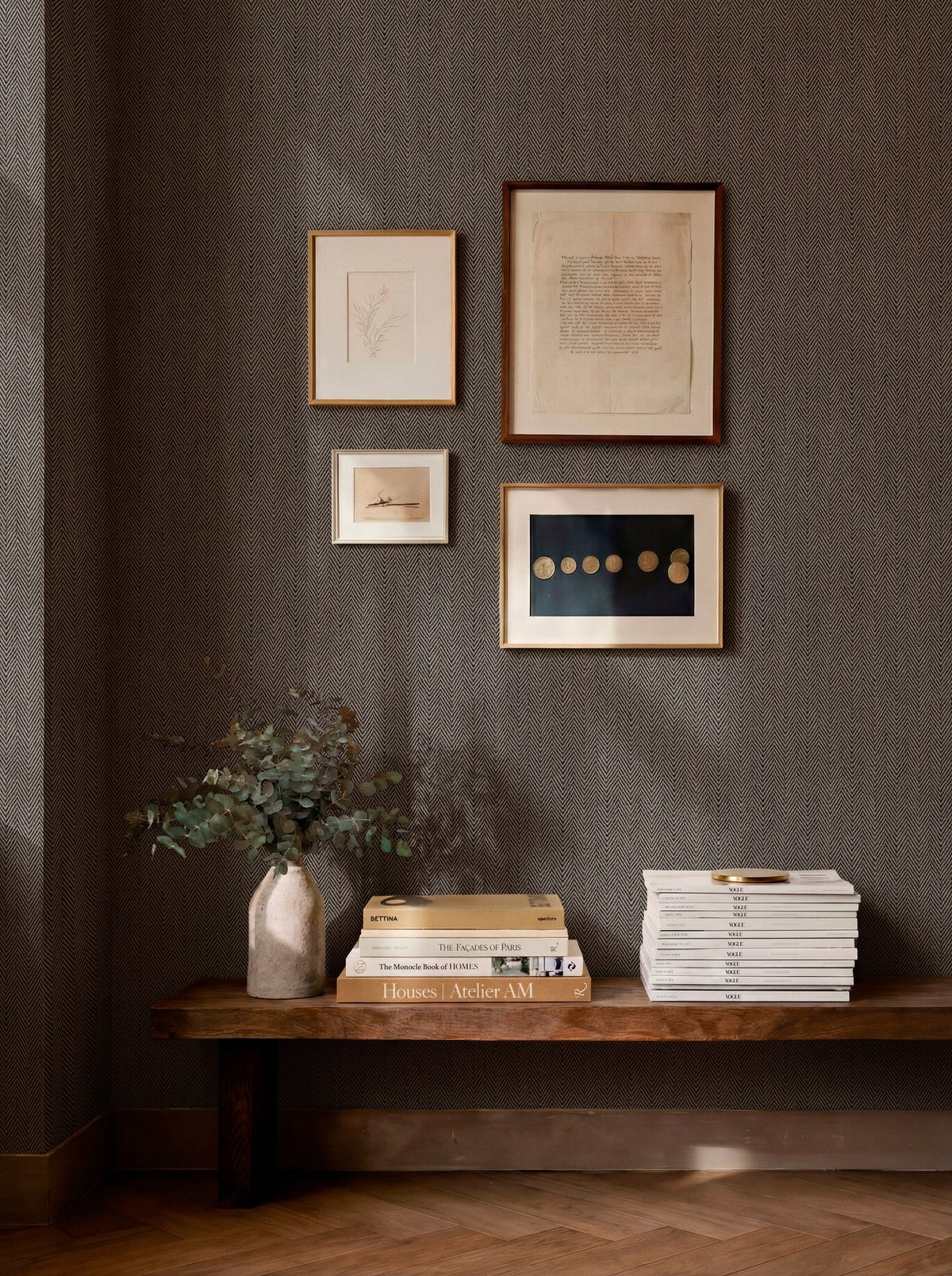 D00250 Espiguilla Brown Raffias Eco Wallpaper by Coordonné