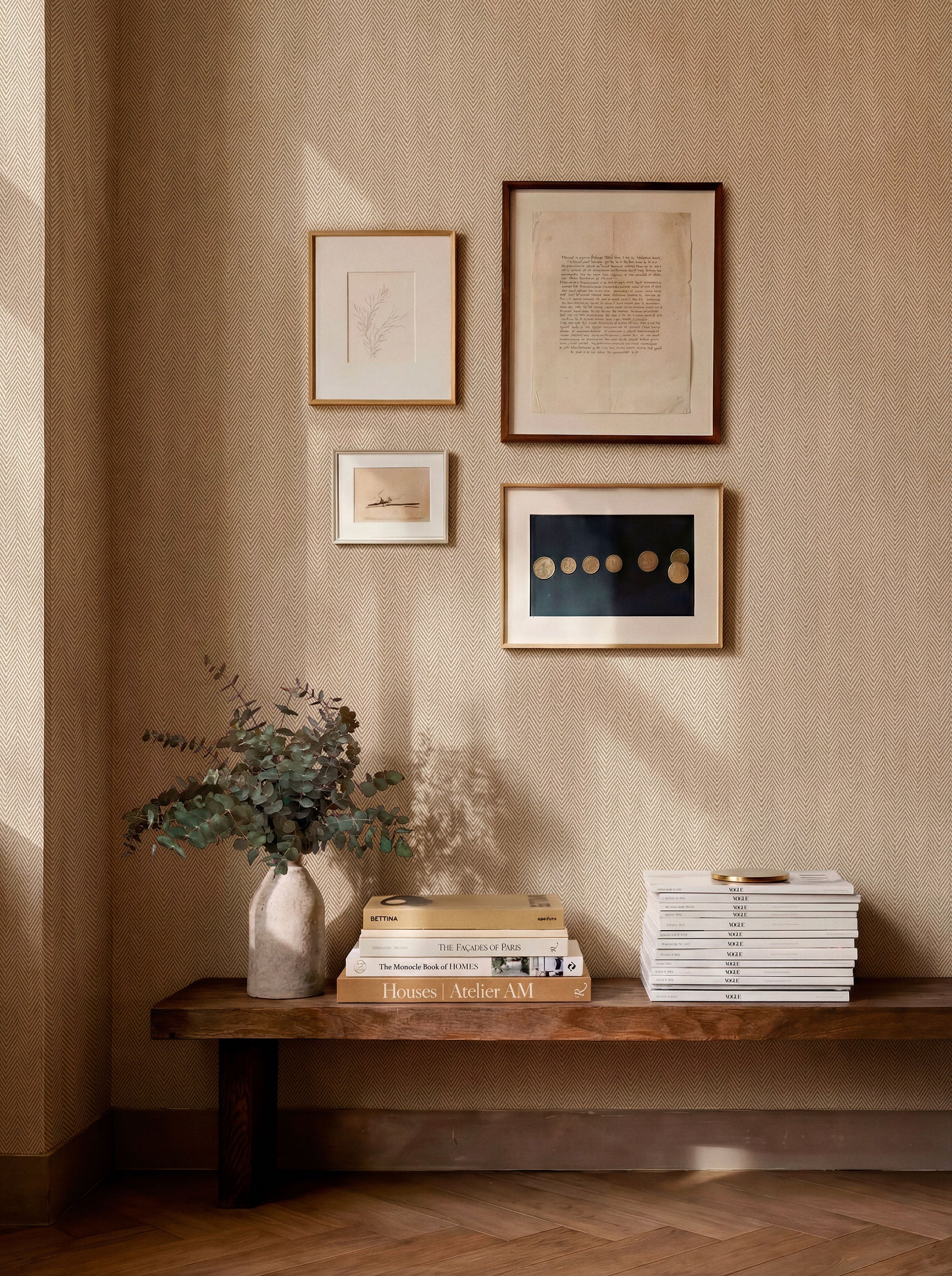 Espiguilla Beige/Nude Raffias Eco Wallpaper by Coordonné