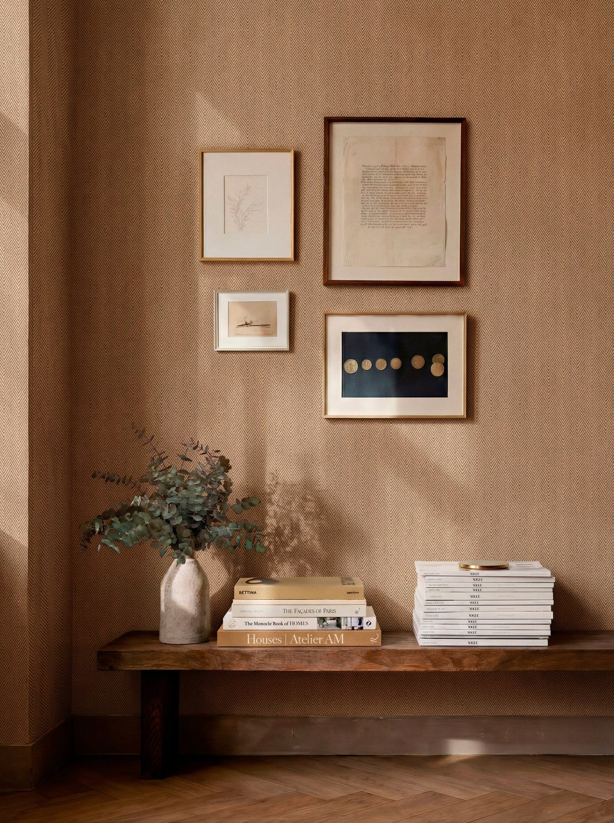 D00252 Espiguilla Brown 2 Raffias Eco Wallpaper by Coordonné