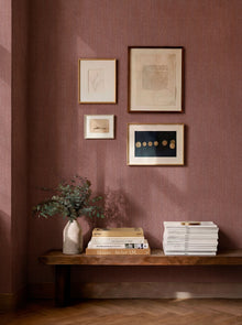 Espiguilla Red/Wine Raffias Eco Wallpaper by Coordonné