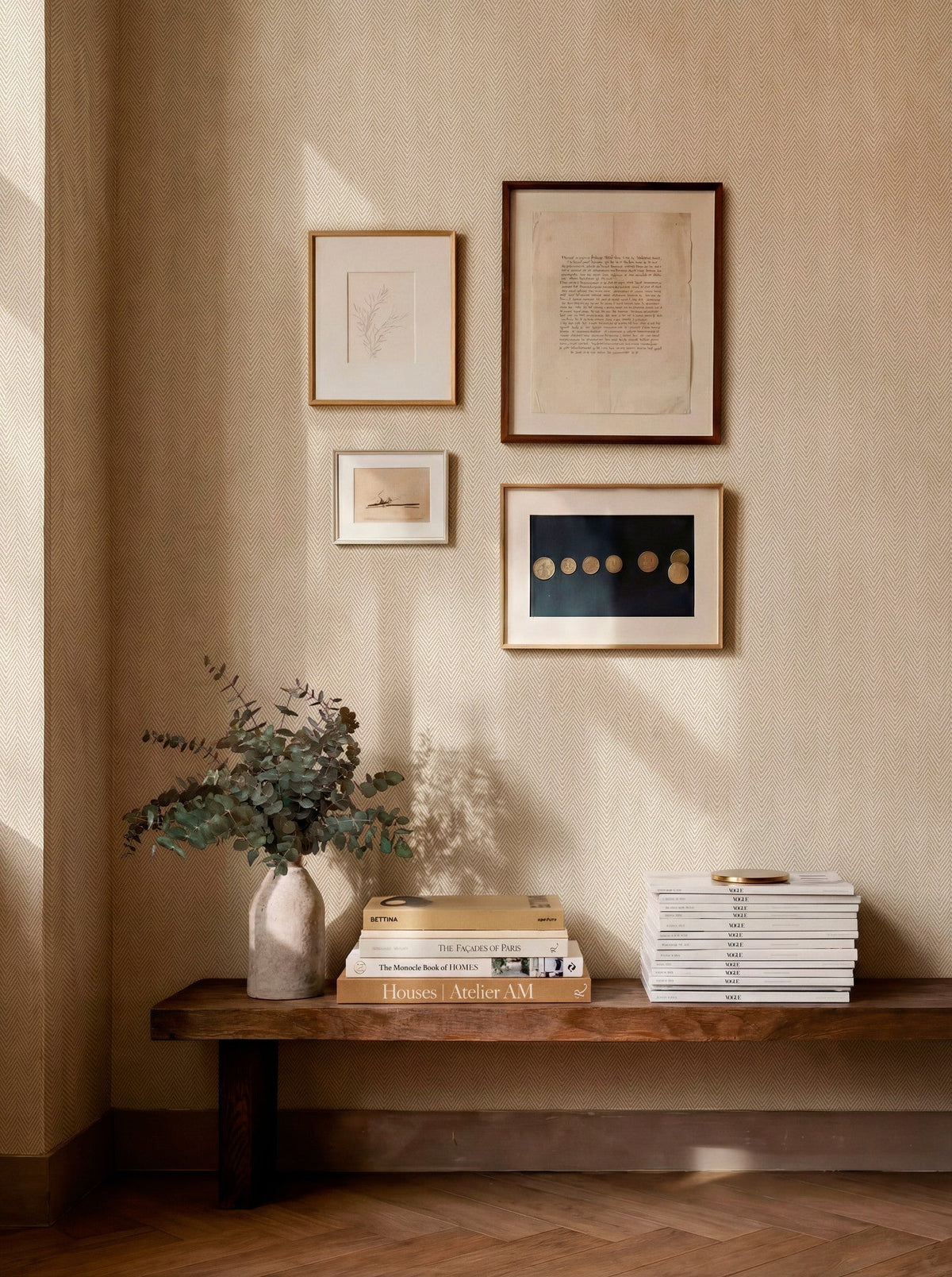 D00257 Espiguilla Beige/Nude 2 Raffias Eco Wallpaper by Coordonné