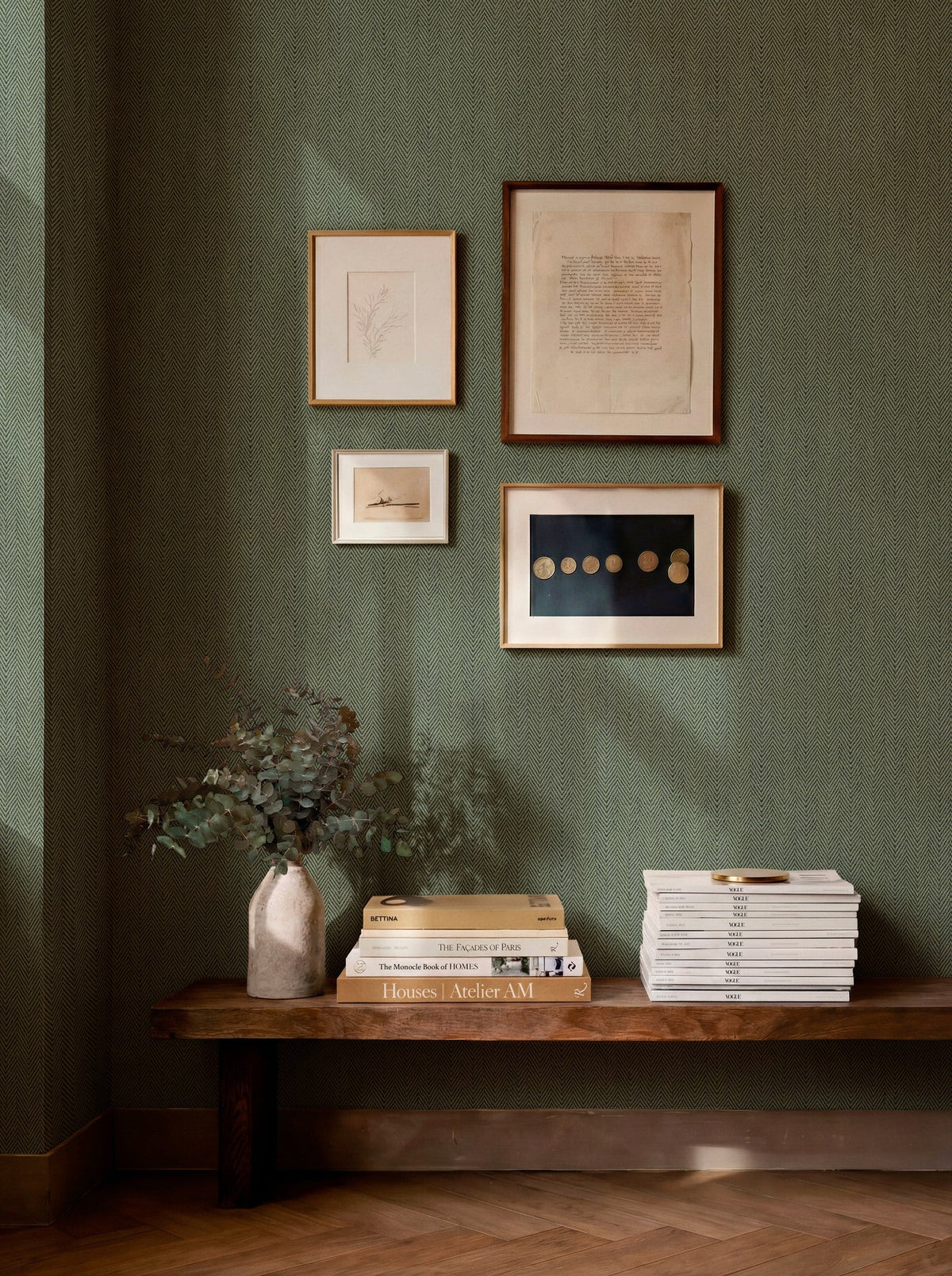 D00259 Espiguilla Green 2 Raffias Eco Wallpaper by Coordonné