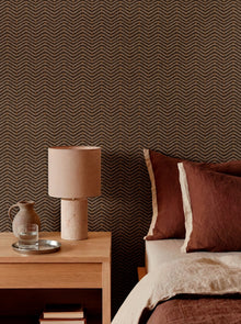 D00260 Zigzagueo Brown Raffias Eco Wallpaper by Coordonné