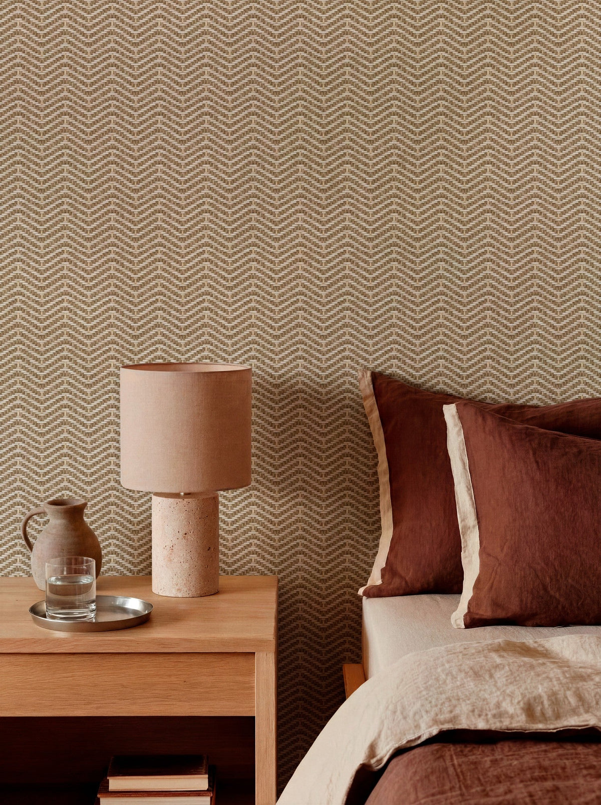 D00261 Zigzagueo Beige/Nude Raffias Eco Wallpaper by Coordonné