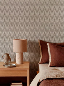 D00262 Zigzagueo White/Grey Raffias Eco Wallpaper by Coordonné