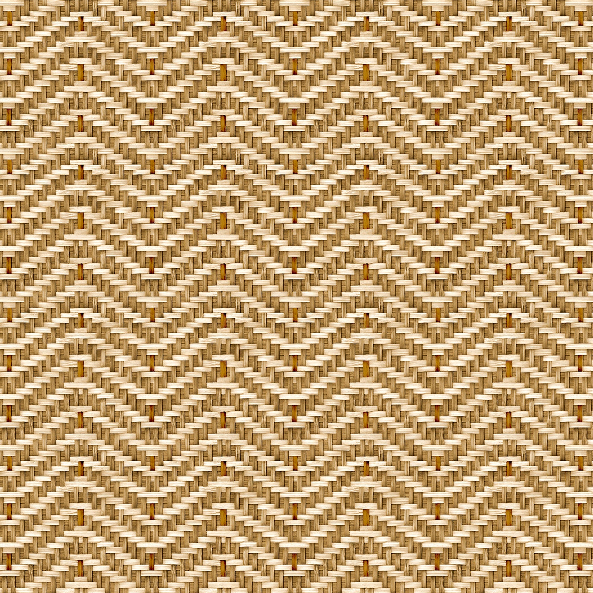 Zigzagueo Yellow/Orange Raffias Eco Wallpaper by Coordonné