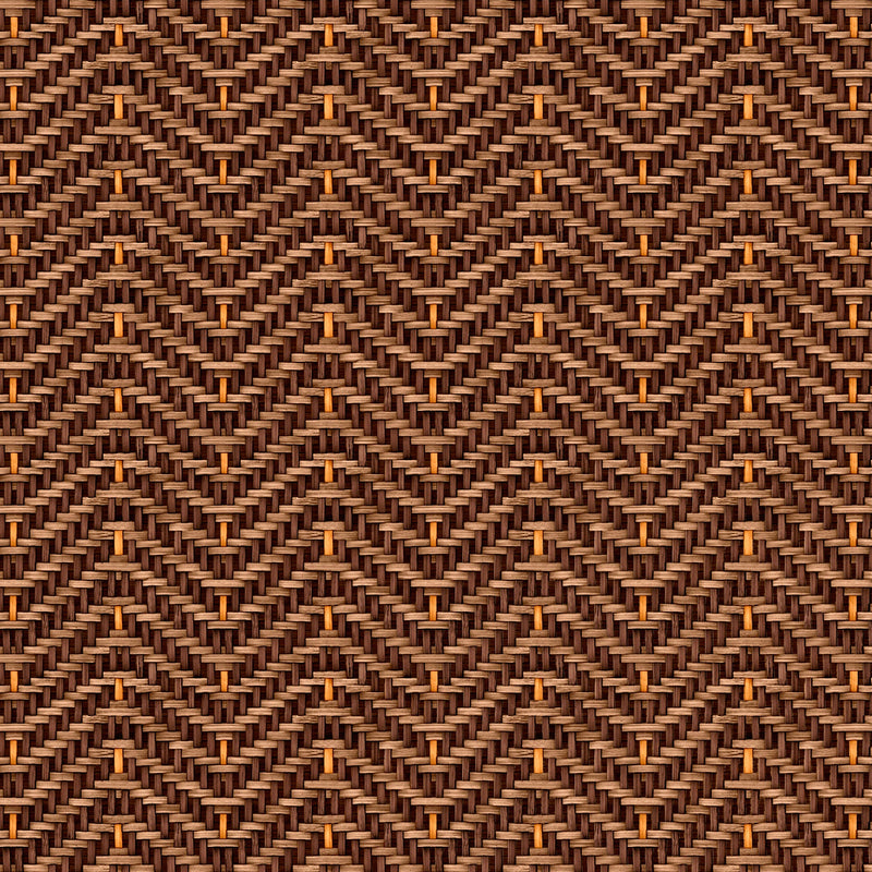Zigzagueo Brown 2 Raffias Eco Wallpaper by Coordonné