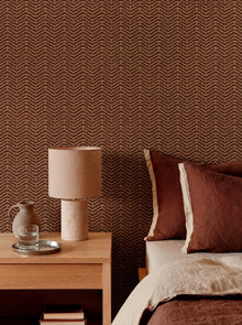 D00265 Zigzagueo Brown 2 Raffias Eco Wallpaper by Coordonné