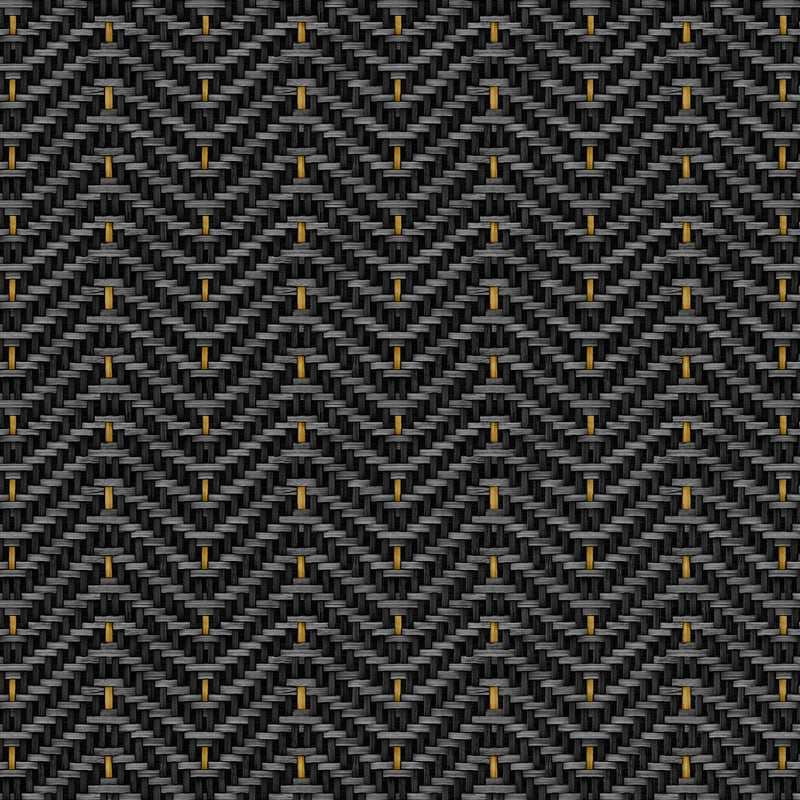 Zigzagueo Black 2 Raffias Eco Wallpaper by Coordonné