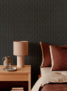 D00266 Zigzagueo Black 2 Raffias Eco Wallpaper by Coordonné