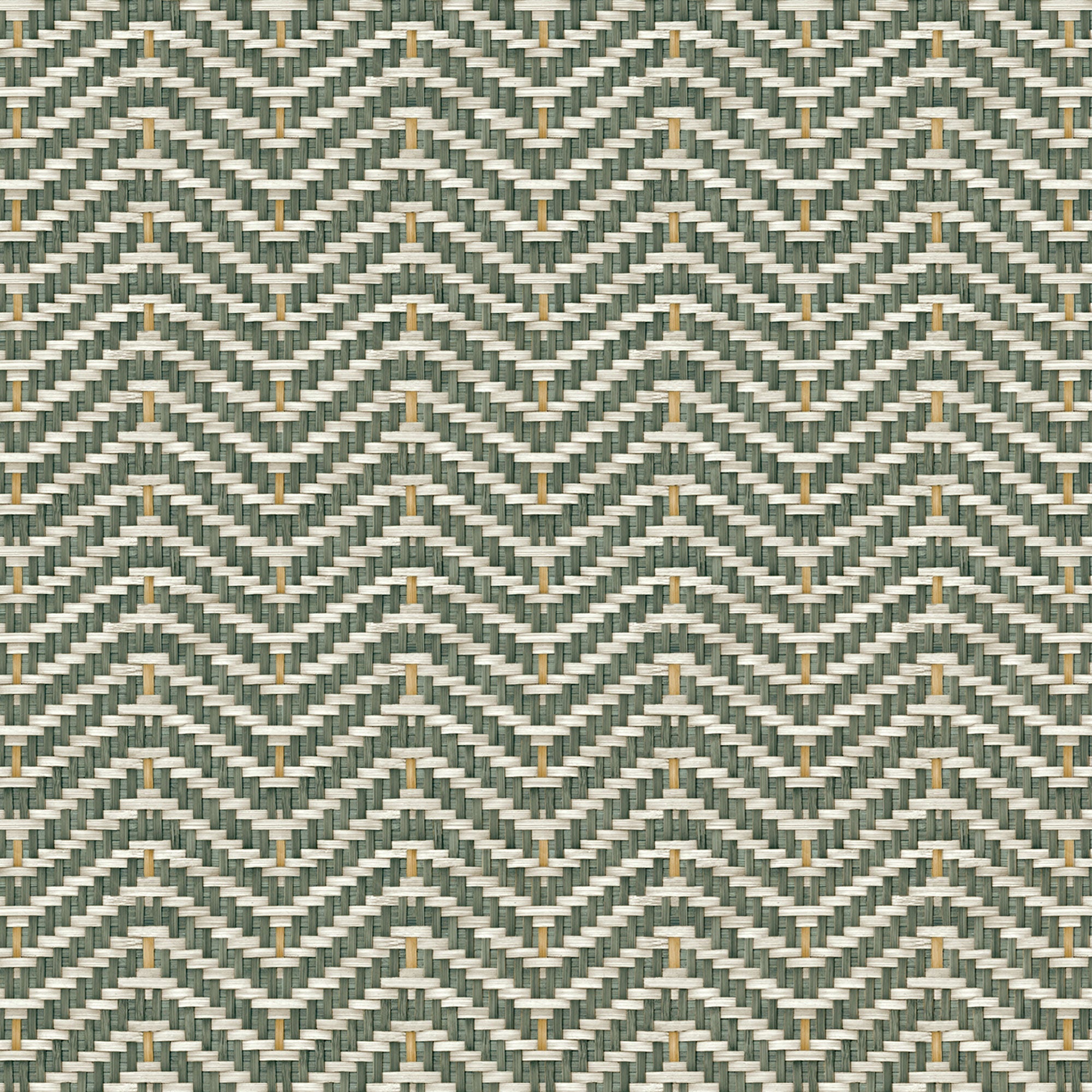 Zigzagueo Green Raffias Eco Wallpaper by Coordonné