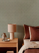 Zigzagueo Green Raffias Eco Wallpaper by Coordonné