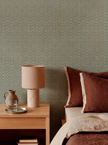 D00267 Zigzagueo Green Raffias Eco Wallpaper by Coordonné