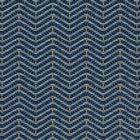 Zigzagueo Blue/Navy Raffias Eco Wallpaper by Coordonné