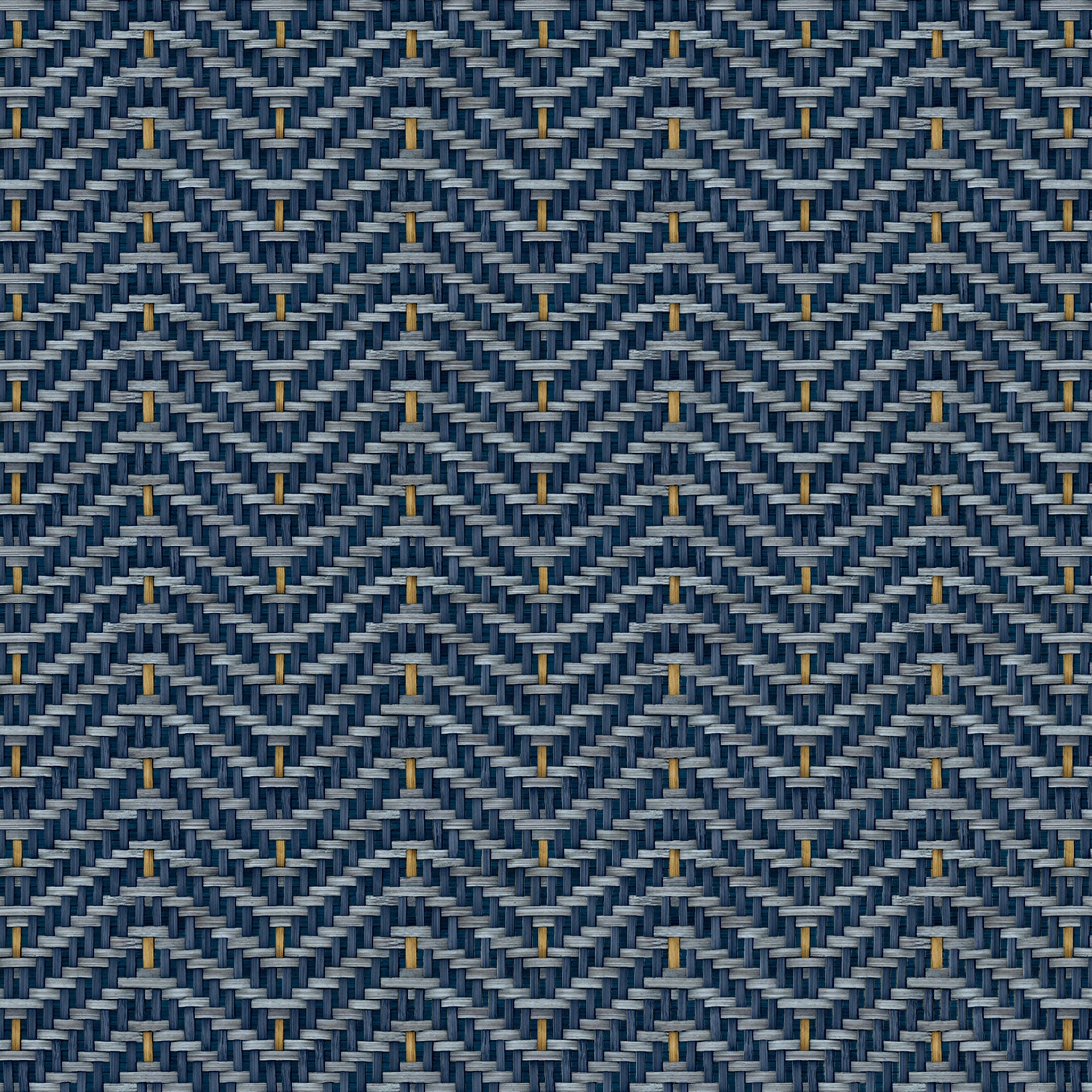 Zigzagueo Blue/Navy Raffias Eco Wallpaper by Coordonné