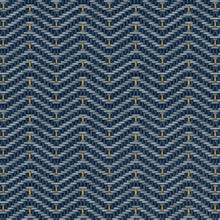Zigzagueo Blue/Navy Raffias Eco Wallpaper by Coordonné
