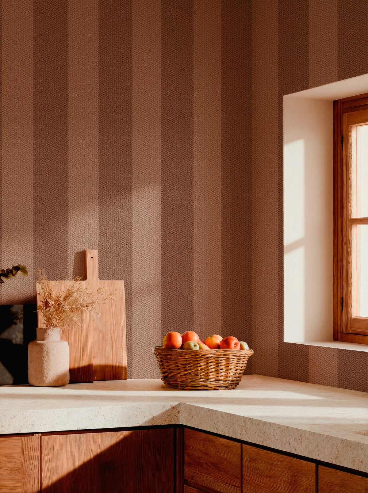 D00271 Palmeral Pink/Lilac Raffias Eco Wallpaper by Coordonné