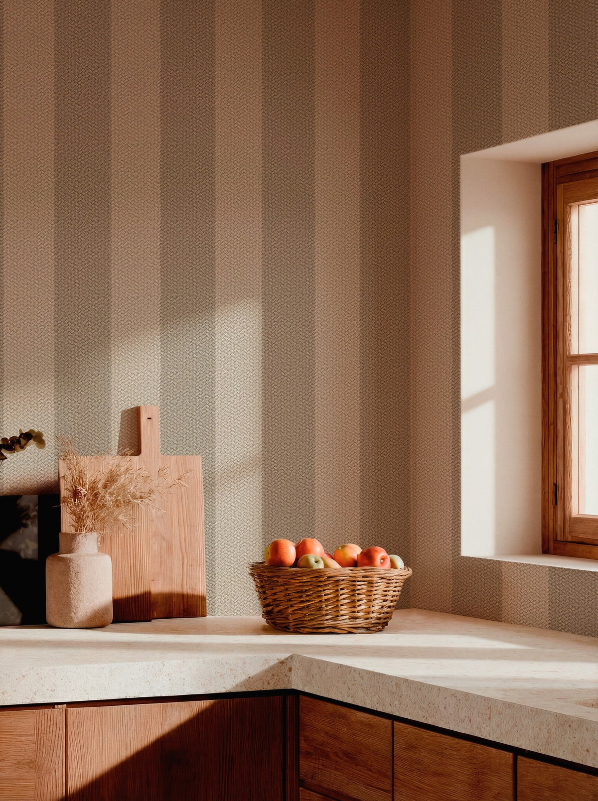 D00274 Palmeral Beige/Nude 2 Raffias Eco Wallpaper by Coordonné