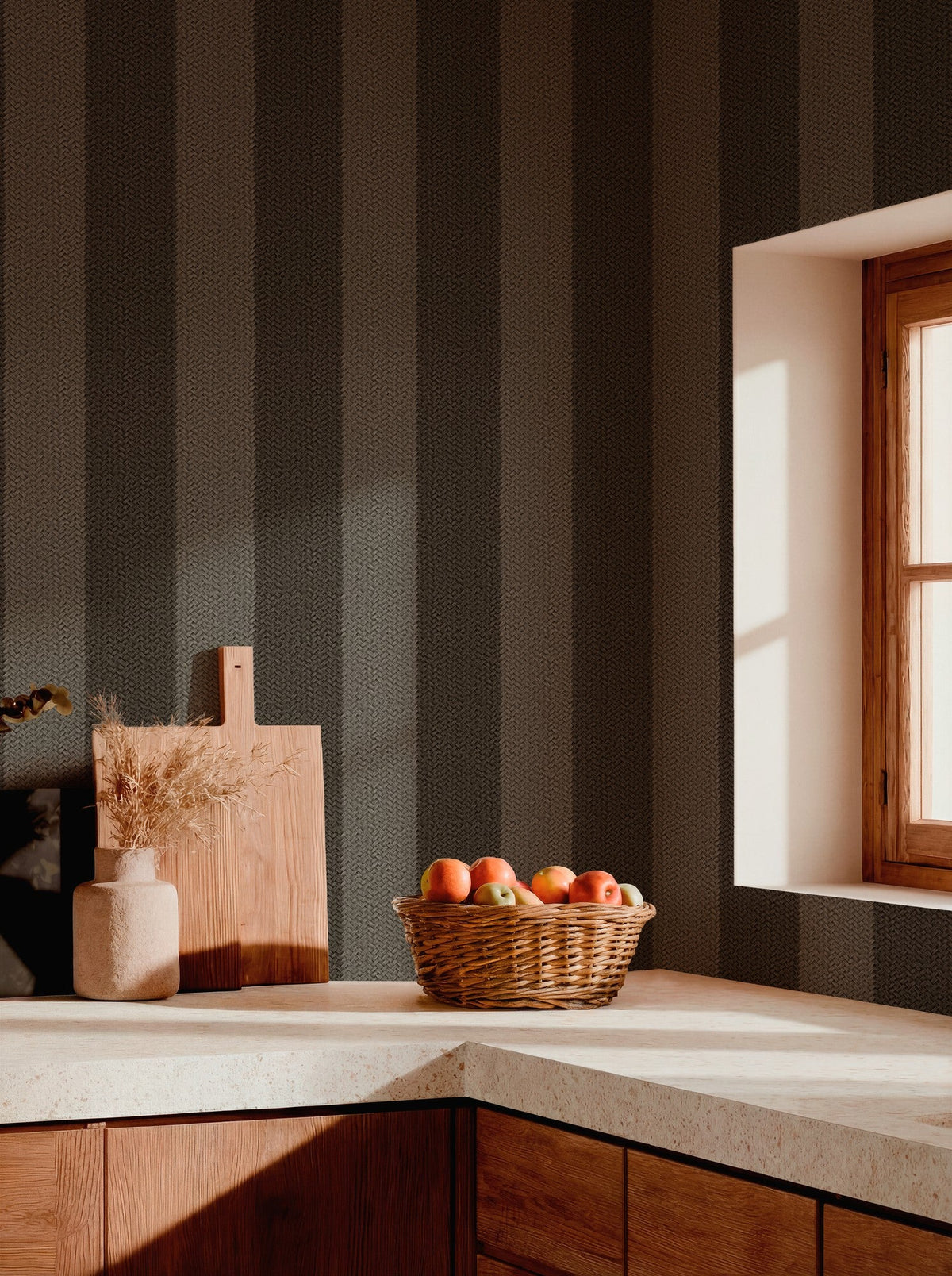 D00275 Palmeral Black Raffias Eco Wallpaper by Coordonné