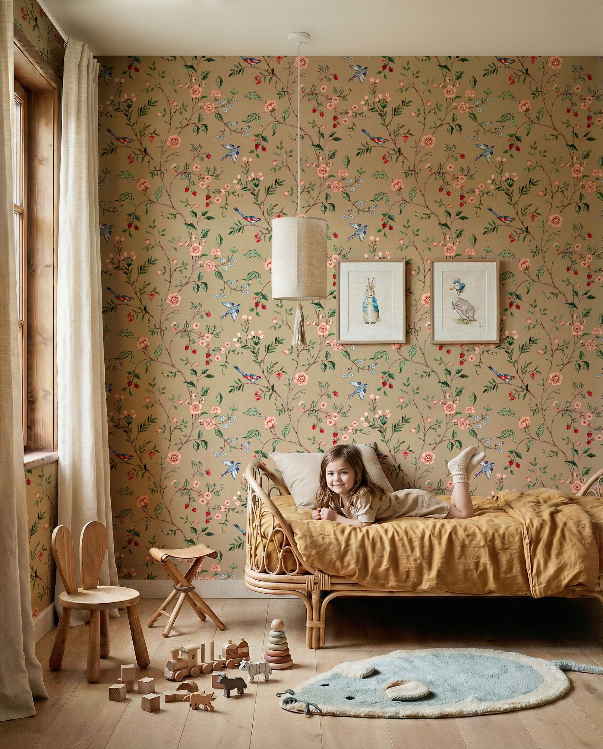 Bucolic Jute BB Kids Wallpaper by Coordonné