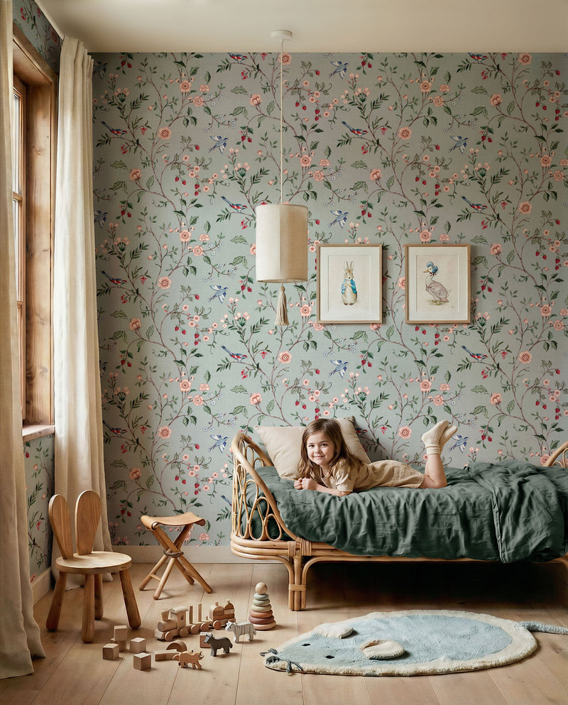 Bucolic Indigo BB Kids Wallpaper by Coordonné