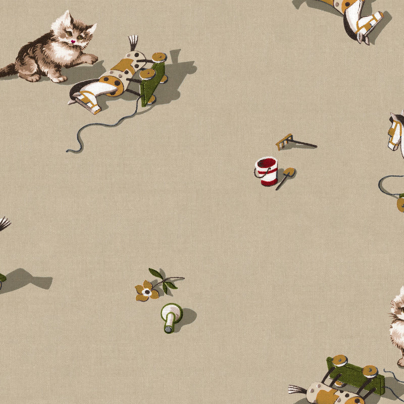 Kittens Jute BB Kids Wallpaper by Coordonné