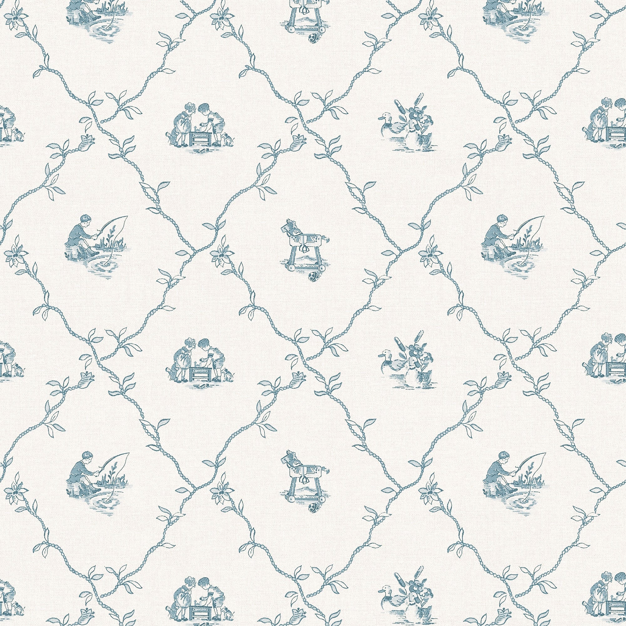 Scenes Indigo BB Kids Wallpaper by Coordonné