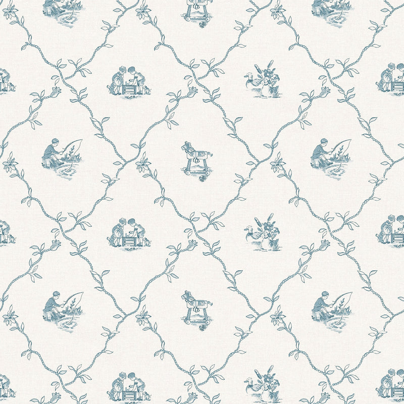 Scenes Indigo BB Kids Wallpaper by Coordonné