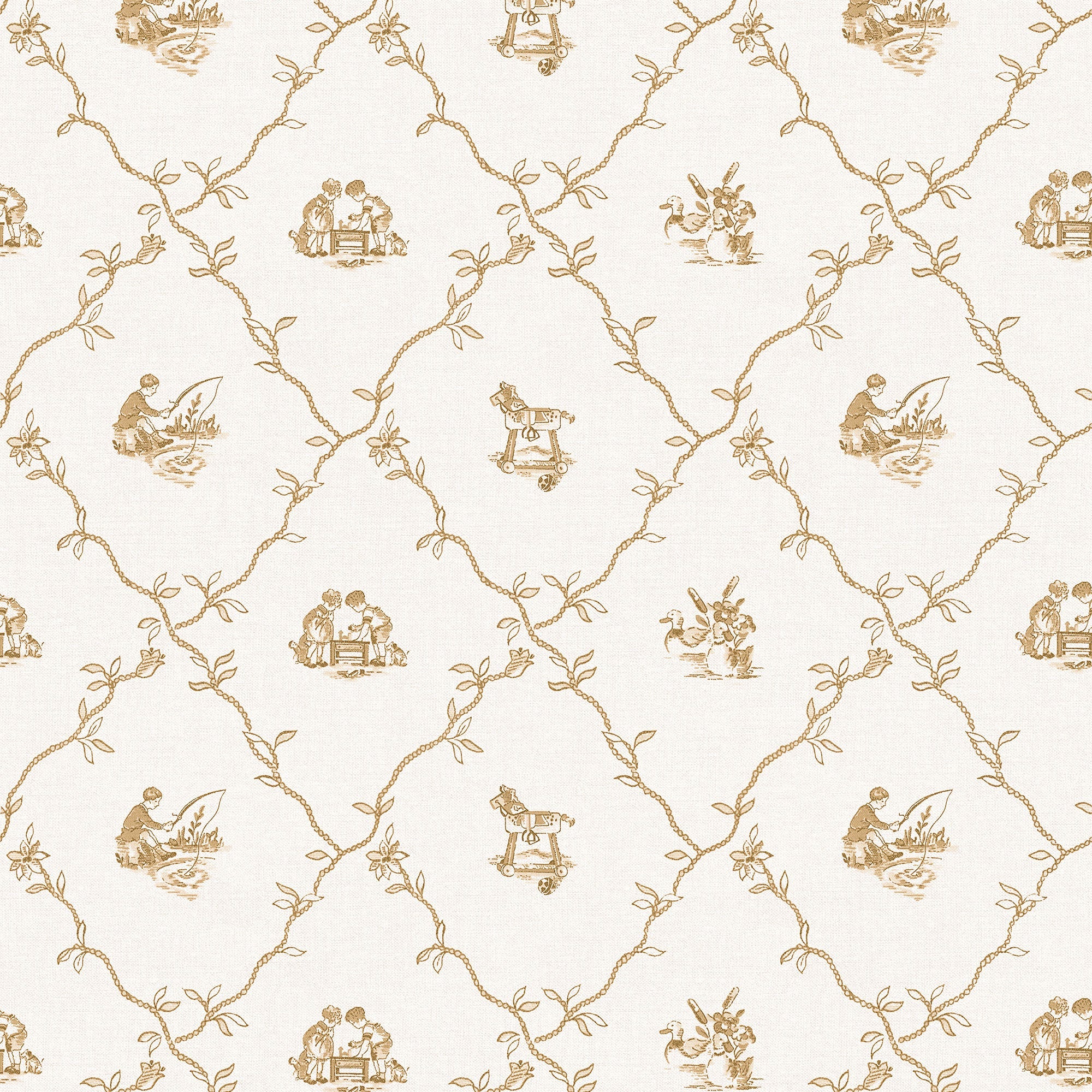 Scenes Mustard BB Kids Wallpaper by Coordonné