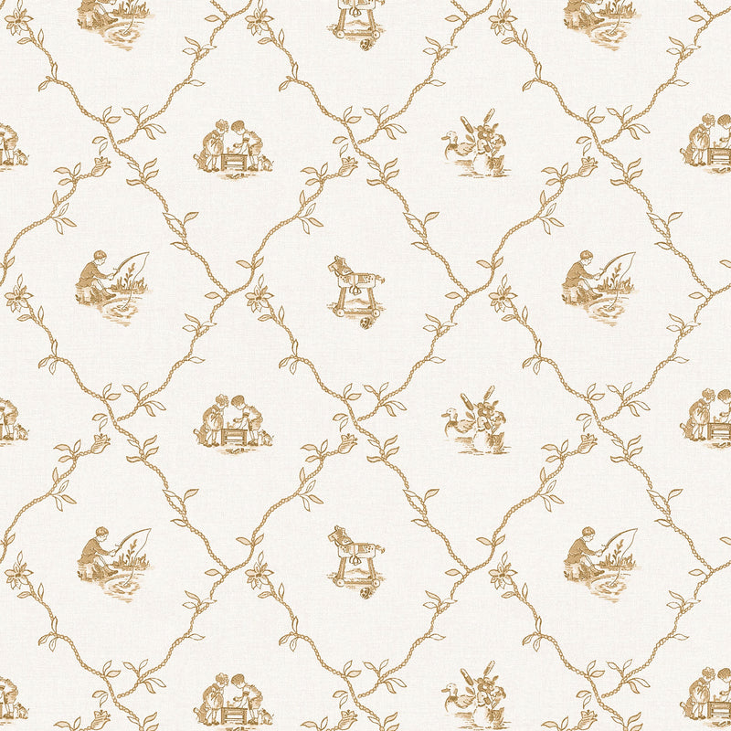 Scenes Mustard BB Kids Wallpaper by Coordonné