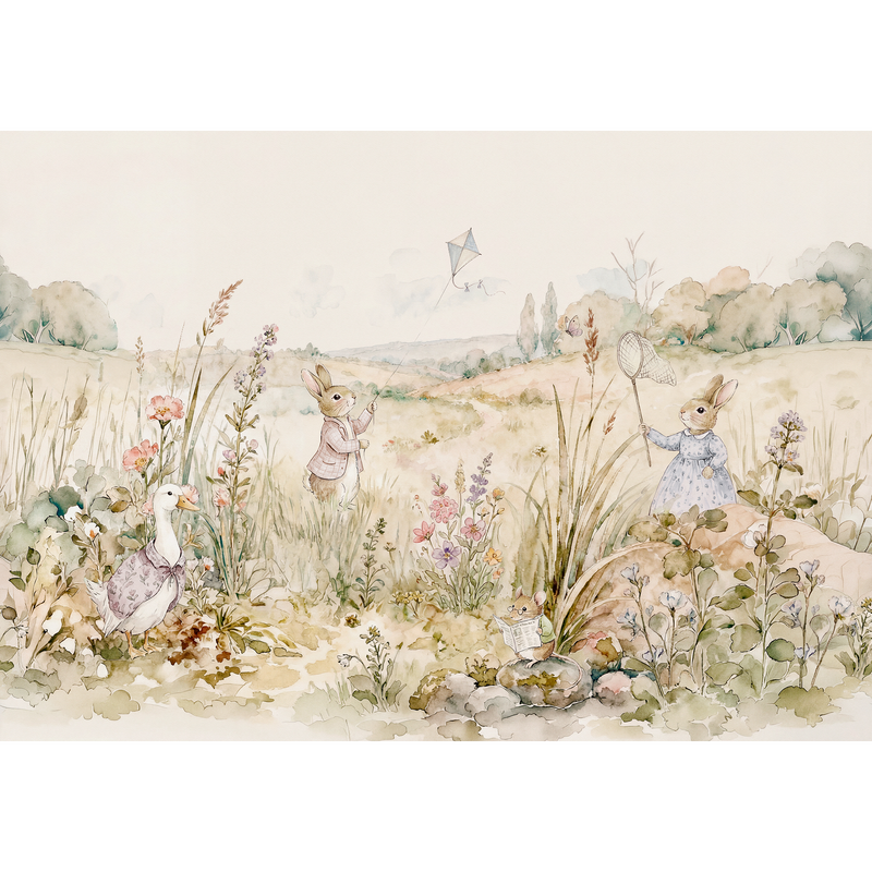 Bunnies Natural BB Kids Mural by Coordonné (400x280cm)