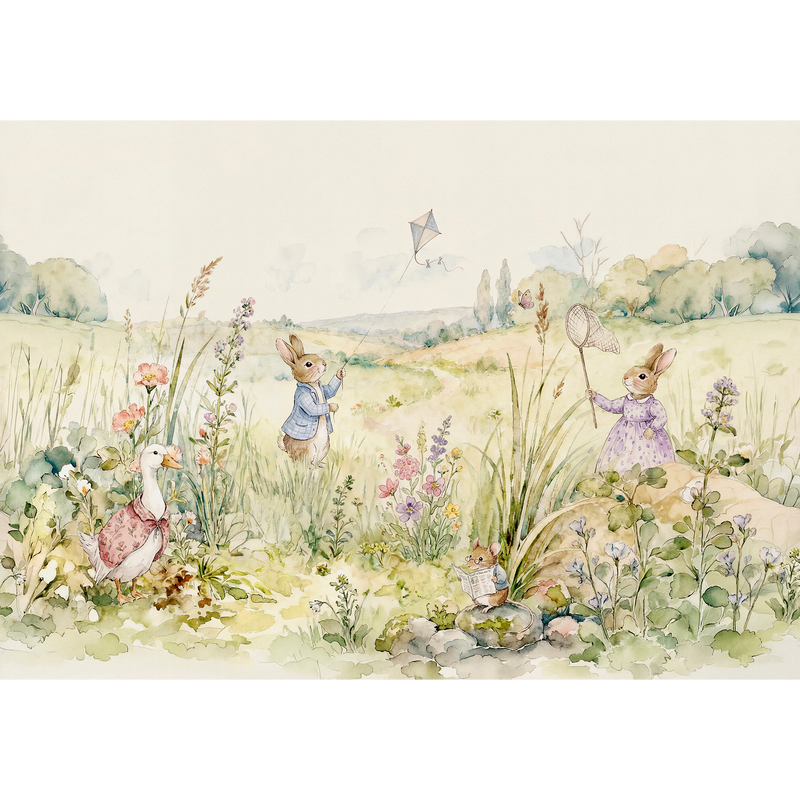 Bunnies Mint BB Kids Mural by Coordonné (400x280cm)