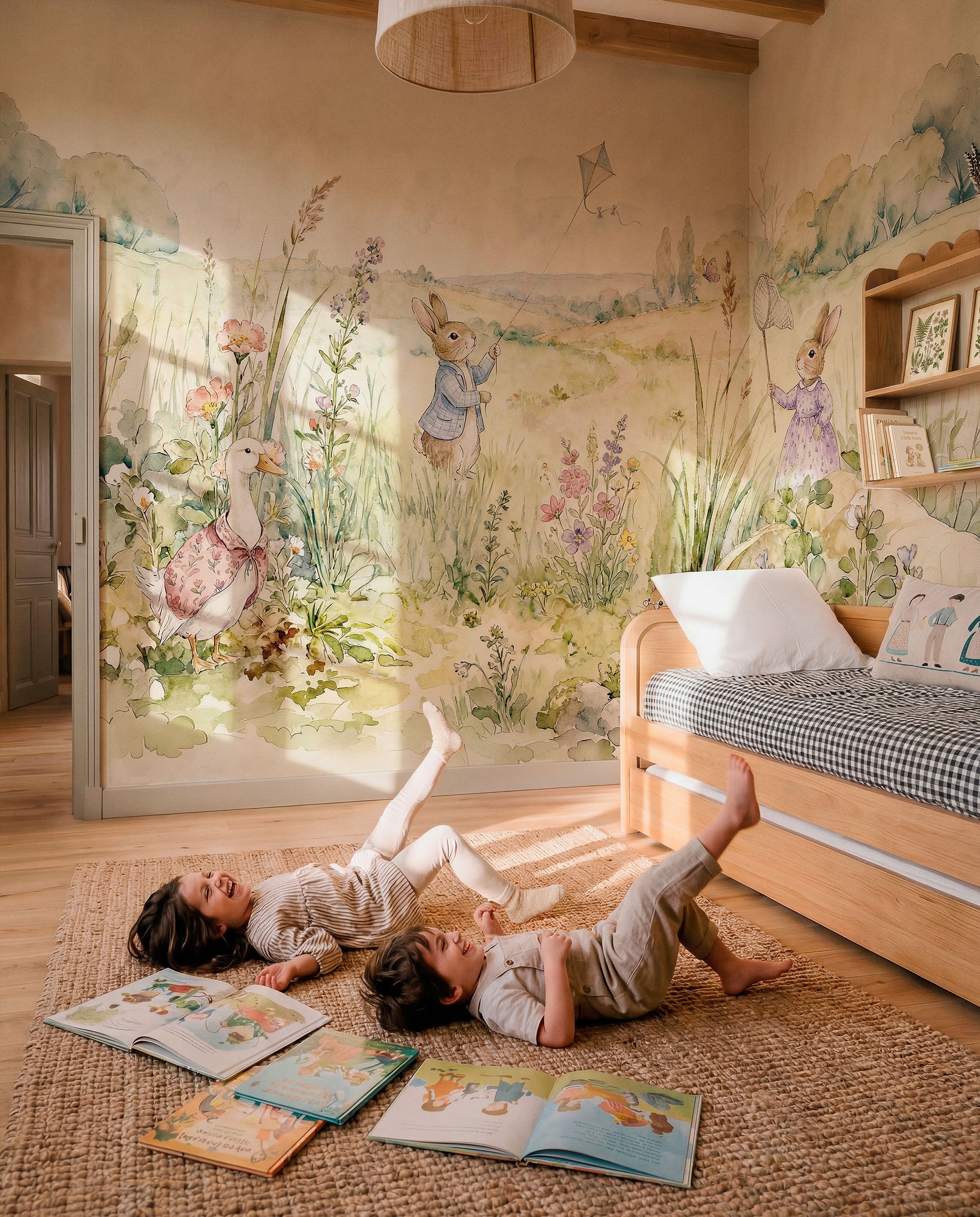 Bunnies Mint BB Kids Mural by Coordonné (400x280cm)