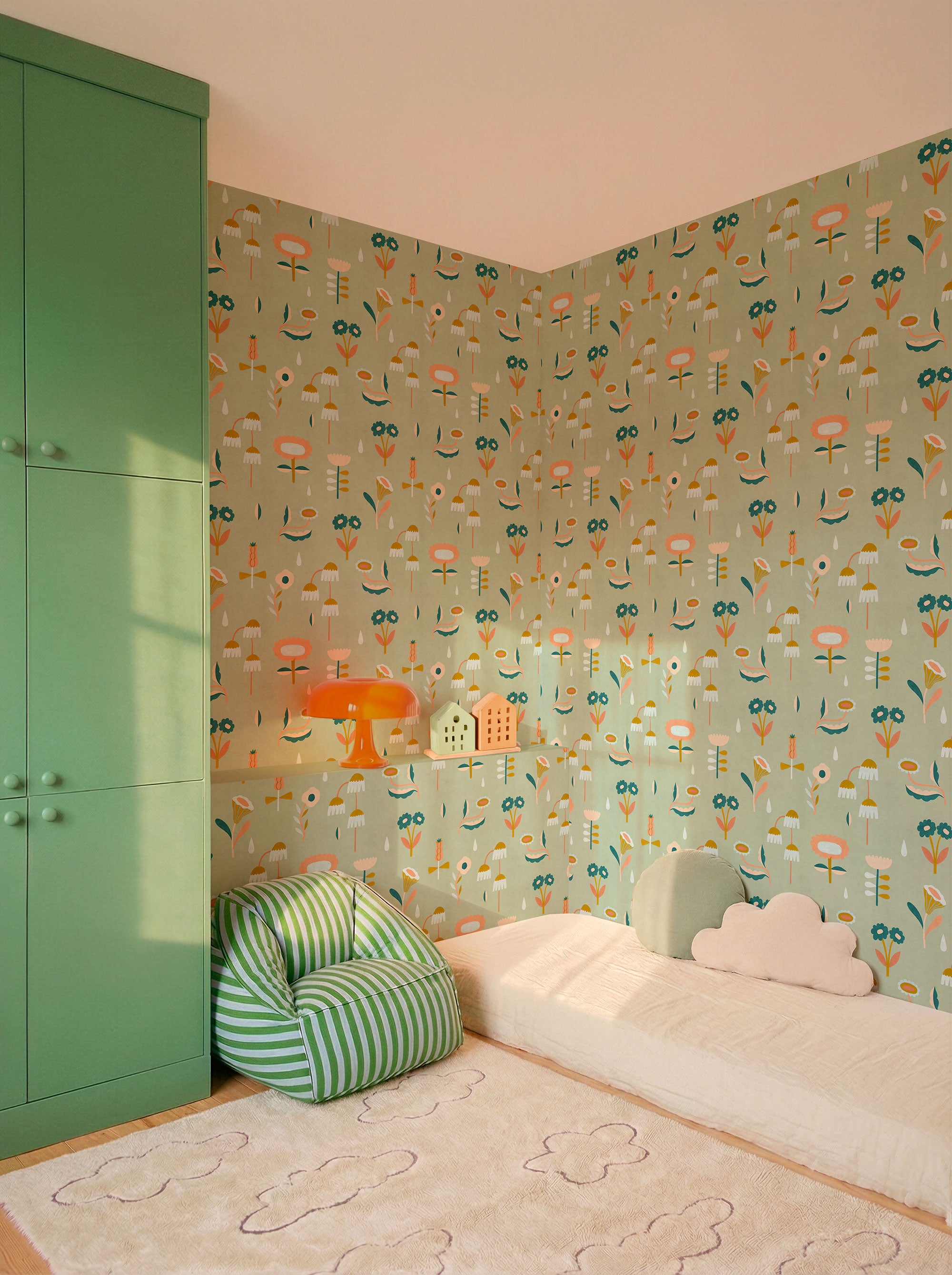 Lush Mint BB Kids Wallpaper by Coordonné