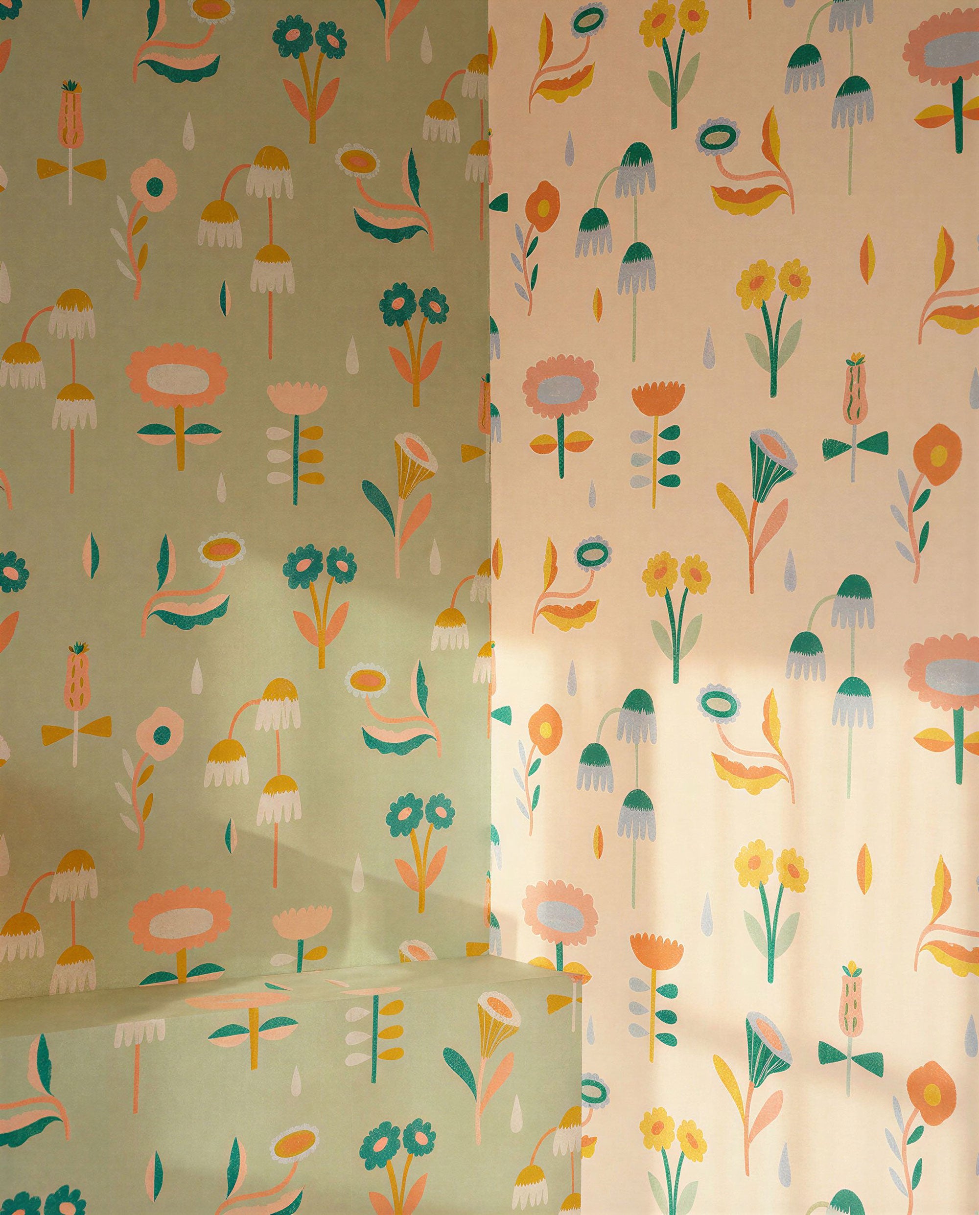 Lush Mint BB Kids Wallpaper by Coordonné