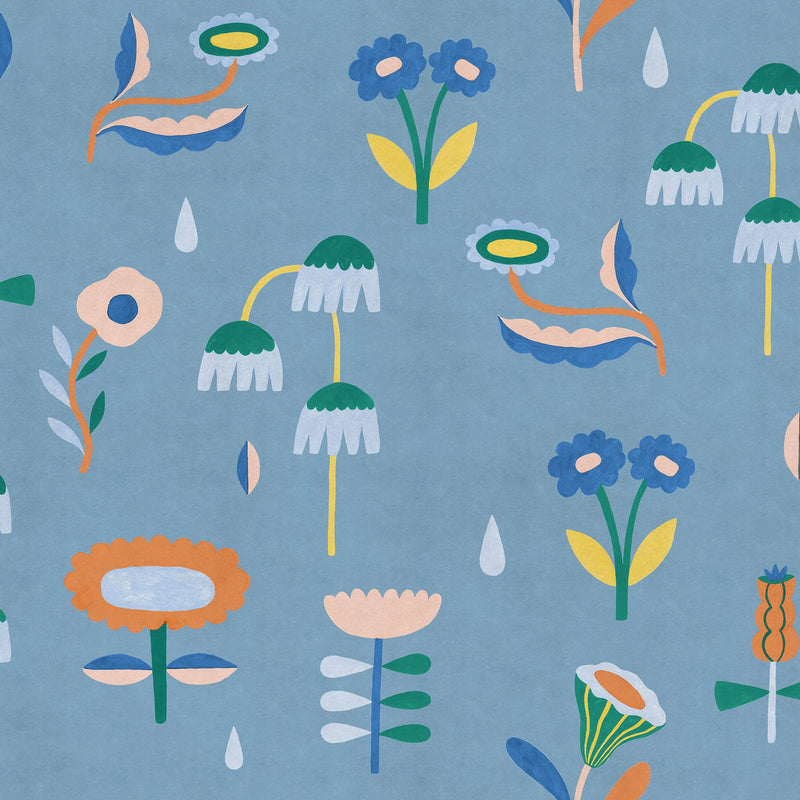Lush Indigo BB Kids Wallpaper by Coordonné
